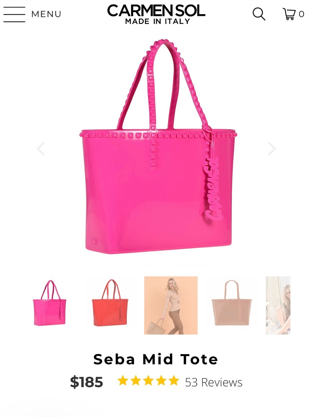 Seba Mid Tote in Fuchsia